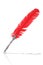 Red and silver quill