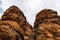 Red single sand stone rocky hills of Badami, Karnataka,India