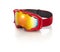 Red ski goggles