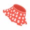 Red skirt with white squares icon, cartoon style