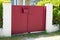 Red small design metal aluminum gate of modern house