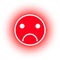 Red smileys emoticons icon negative