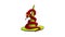 Red snake on hat icon animation
