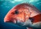 Red Snapper in the ocean water. Ai generative