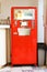 Red soda vending machine in cafe in GUM State Department Store