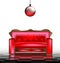 red sofa