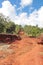 Red soil trails of Alejandro de Humboldt National Park in Baracoa, Cuba, UNESCO World Natural Heritage Site