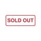 red sold out mark label or sticker vector design