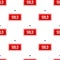 Red Sold Sign Flat Icon Seamless Pattern