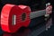 Red soprano ukulele