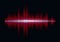 Red sound waveform with hex grid light filter