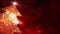 Red Sparkling Star Filled Tree 4K Background Loop