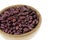 Red speckled kidney beans isolated on a white background