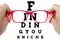 Red spectacles focusing finding your niche