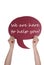 Red Speech Balloon With We Are Here To Help You