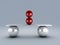 Red spheres in equilibrium