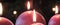 Red spherical christmas candles