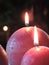 Red spherical christmas candles