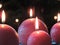 Red spherical christmas candles