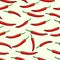 Red, spicy, Georgian, chilli pepper. Seamless raster background