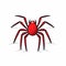Red Spider Icon: Vector Illustration With Ominous Outlines
