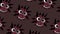 Red spiky monster pattern