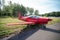 Red sports plane