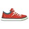 Red sports shoe symbolizes modern athletic fashion