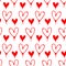 Red spray painted hearts pattern