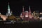 Red Square in Moscow. Kremlin, Historical museum and Lenins mausoleum