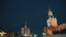 Red Square panorama cremlin clock chimes wall, red star, Saint Basil`s Cathedral