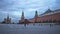 Red square, Saint Basil\'s Cathedral, Spasskaya Tower, Lenin\'s Mausoleum, Kremlin Senate and The Kremlin Wall. UHD - 4K
