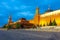 Red square with Spasskaya tower of Moscow Kremlin, Lenin Mausoleum and Senate palace, Russia