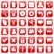 Red Square Stickers Icons [1]