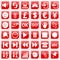 Red Square Stickers Icons [3]