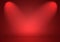 Red stage background for products display