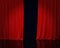 Red stage curtain, background