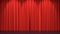 Red stage curtains