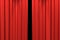 Red stage curtains