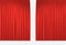 Red stage curtains