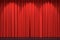 Red stage curtains 3D illustration