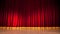 Red stage curtains