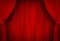 Red Stage Curtains Background with shadow