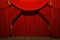 Red stage theater velvet drapes