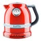 Red stainless electric tea kettle, retro design, 3D rendering