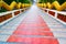 Red staircase, view from above Big Buddha, Pattaya, Thailand