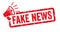 Red stamp with megaphone  - Fake News