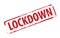 Red stamp and text lockdown. Vector Illustration