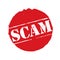 Red stamp and text scam. Vector Illustration