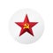 Red star with a sickle and a hammer. Symbol of the USSR and communism. Vector sign isolated on white background. A symbol of the